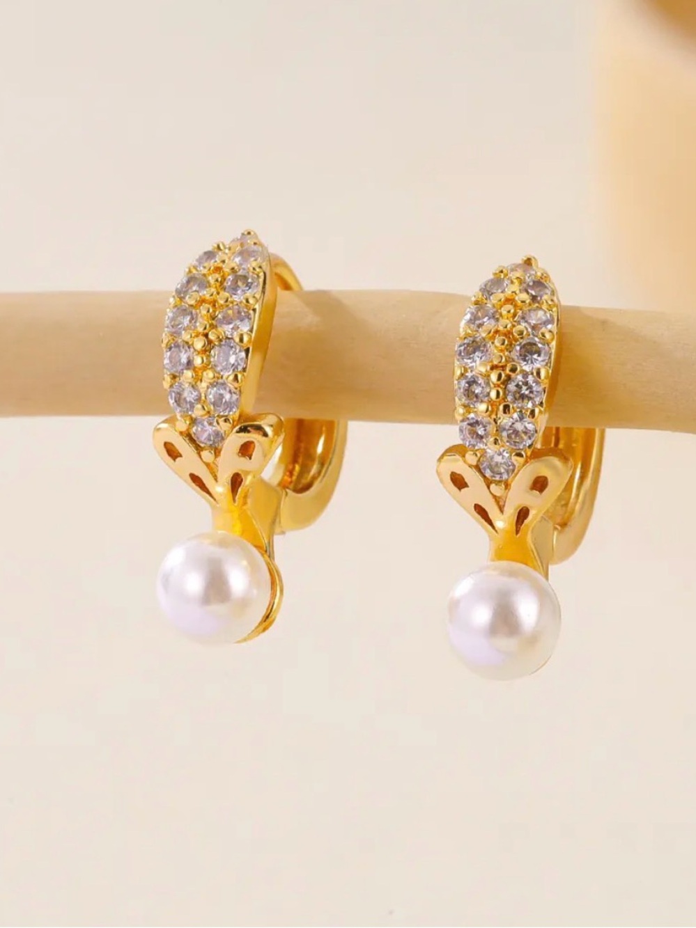 High quality 18k gold plated pear drop earrings for women
